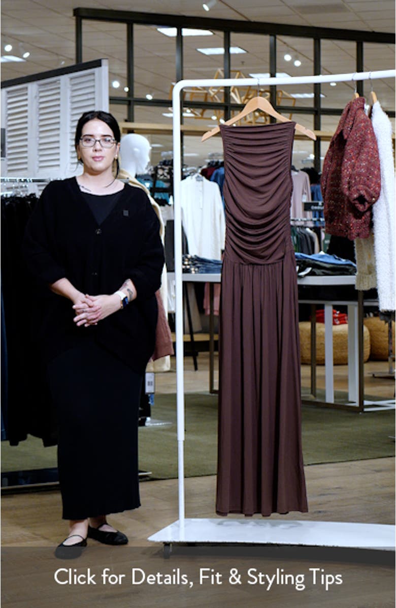 Clea Ruched Sleeveless Drop Waist Maxi Dress, sales video thumbnail