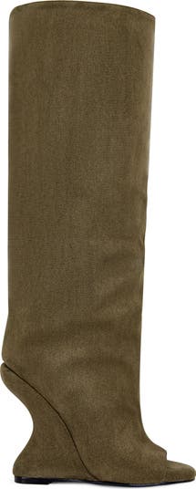Vincent Knee High Open Toe Boot