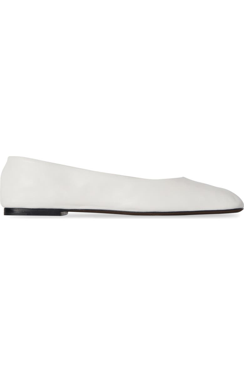 The Row Square Toe Ballerina Flat, Alternate, color, White