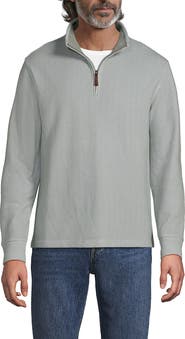Lands' End Bedford Rib Casual Quarter Zip Sweater