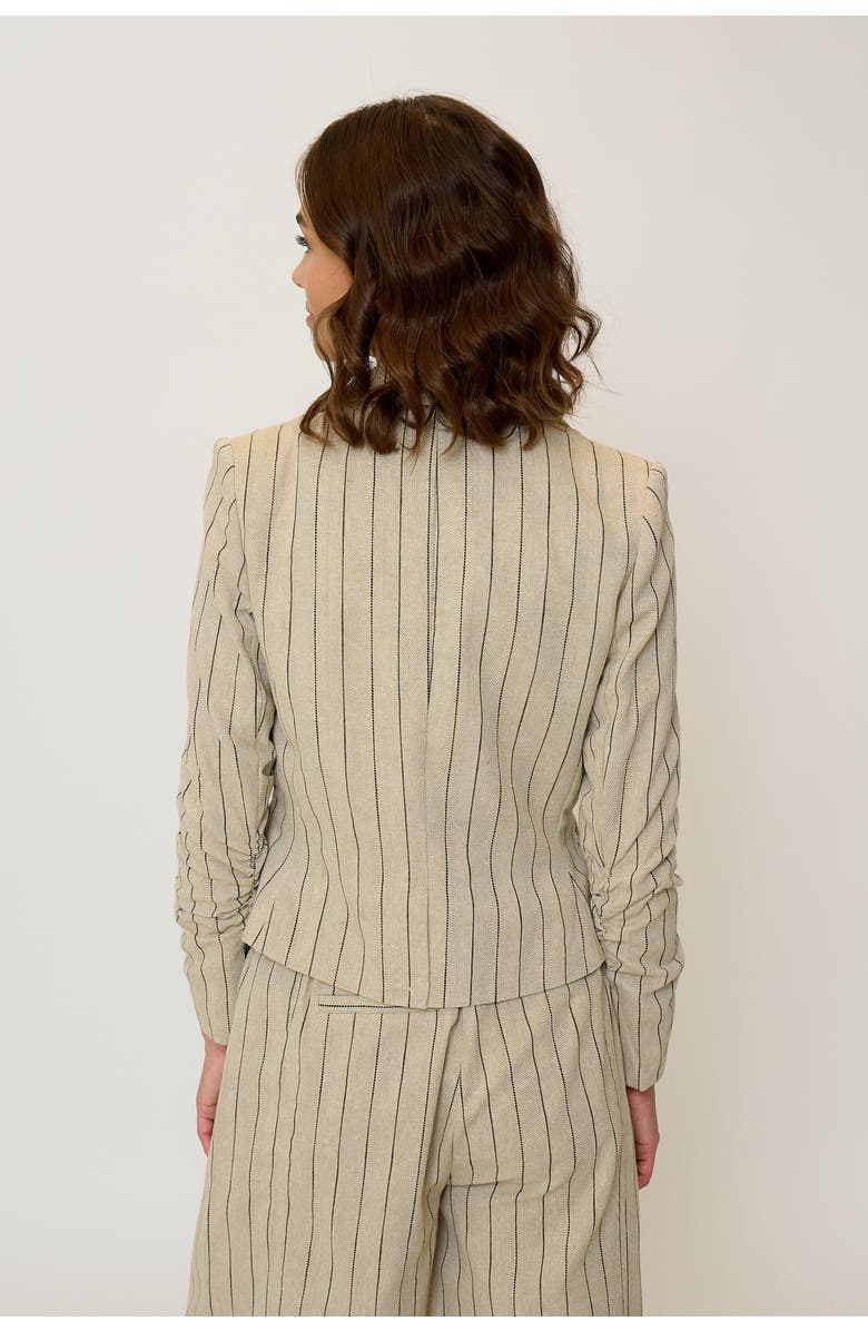 Central Park West Women's Rose Dickey Blazer, Alternate, color, Khaki