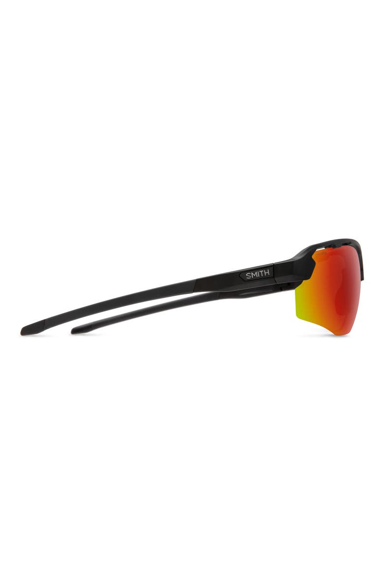 Resolve 70mm ChromaPop™ Oversize Shield Sunglasses, Alternate, color, MATTE BLACK / RED MIRROR