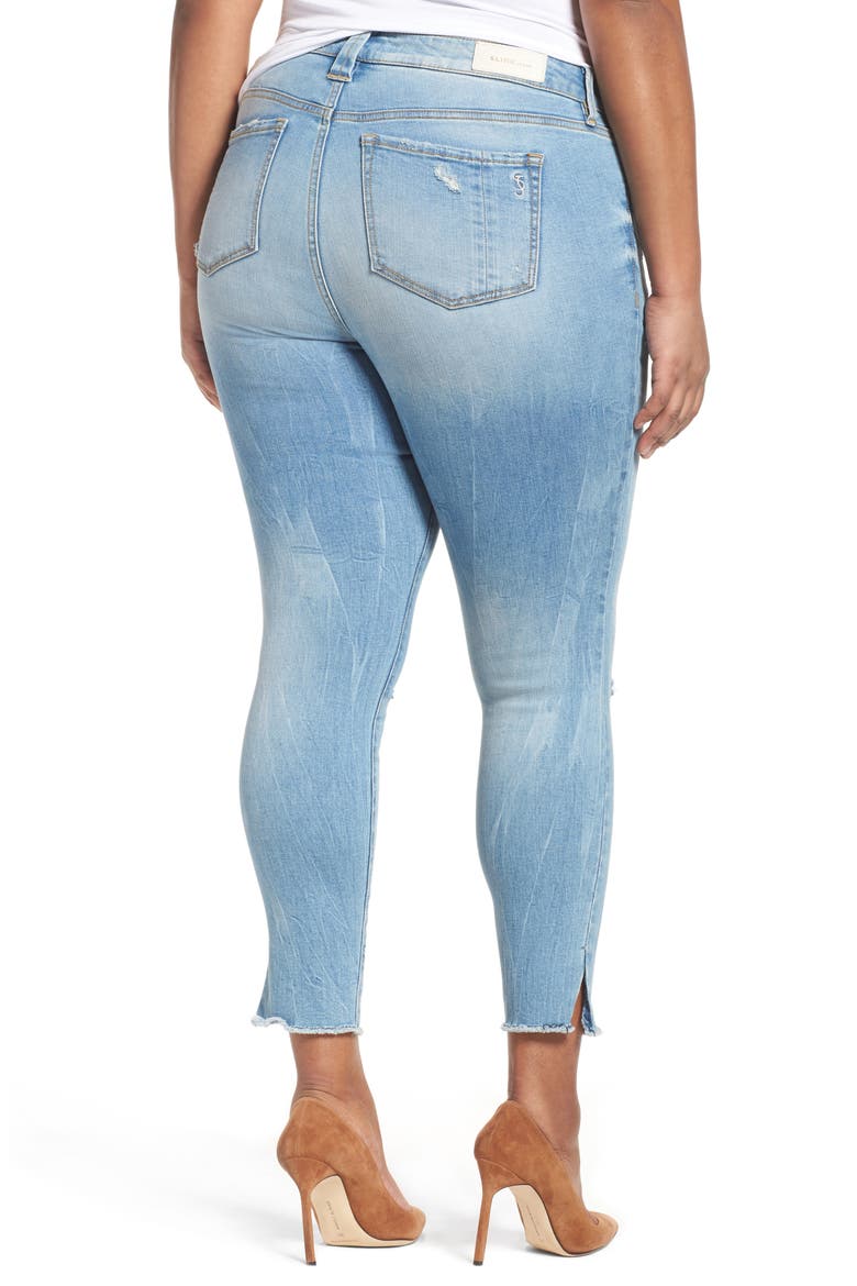 FRAY HEM SIDE VENT ANKLE JEAN, Alternate, color, ASHLEY