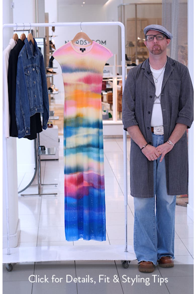 Mylo Print Mesh Maxi Dress video