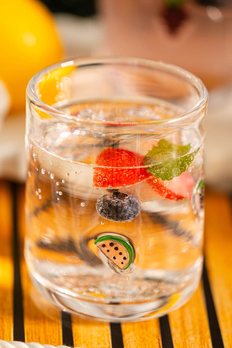 Assorted Fruits Icon Glasses, Set of 4, Alternate, color, Multi