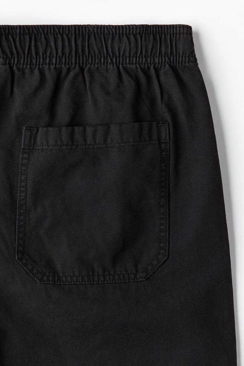 Loose-Fit Cotton Canvas Pants, Alternate, color, Black