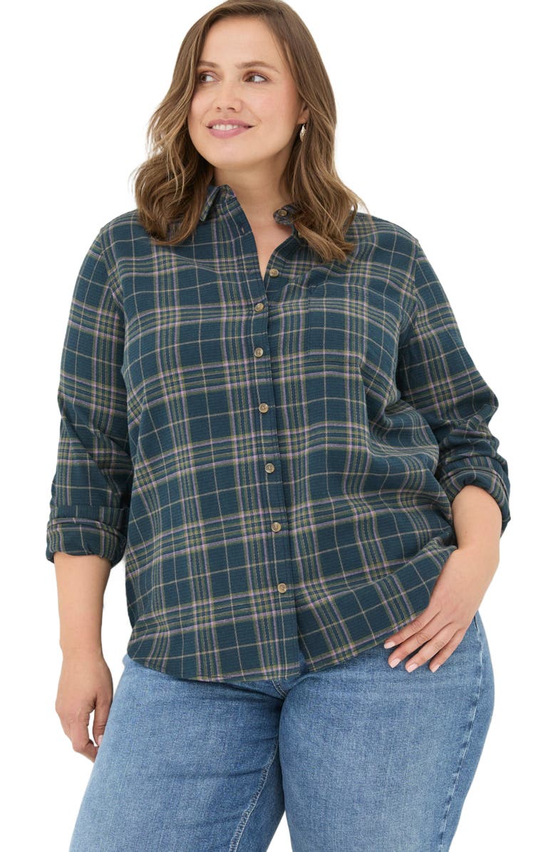 FatFace Women's Plus Size Olivia Check Shirt, Main, color, 
