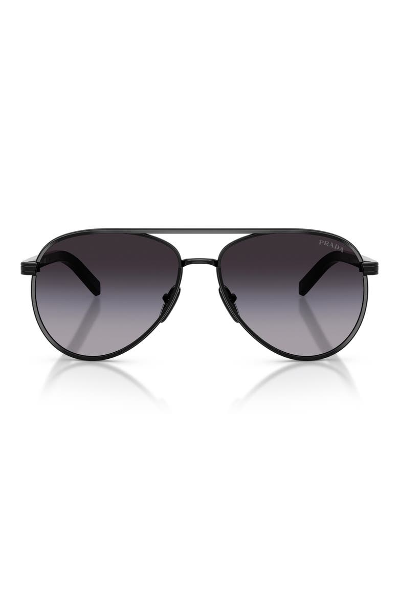 Authentic PRADA Polarized Black Pilot Aviator Sunglasses super light weight NIB PRADA Pilot Black Sunglasses for Men for sale | eBay main image 2