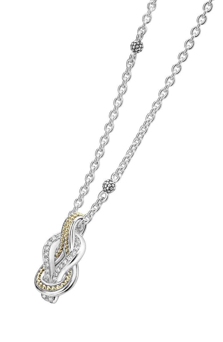 LAGOS Newport Diamond Pendant Necklace, Alternate, color, Diamond