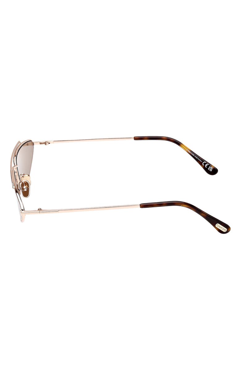 TOM FORD Cam 65mm Oversize Geometric Sunglasses, Alternate, color,