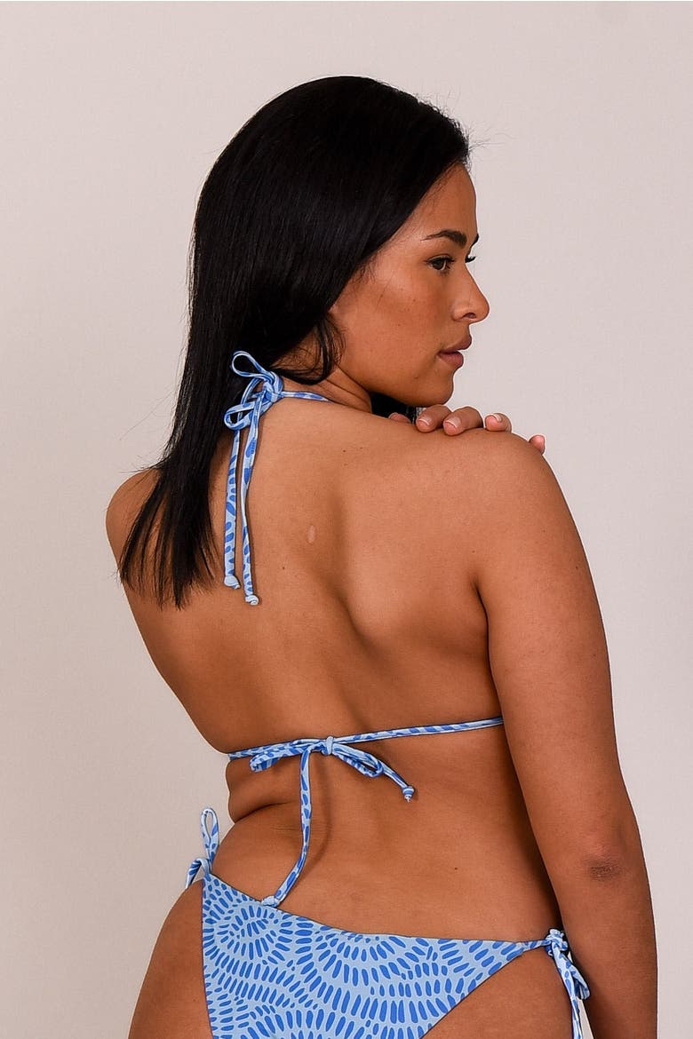 Moroccan Dream Triangle Bikini Top, Alternate, color, Light Blue