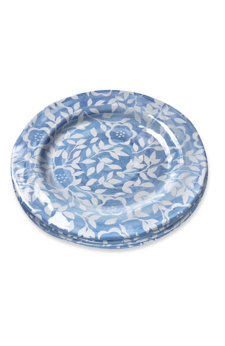 tag Cottage Blue White Flower Melamine Salad Plate Dishwasher Safe, Main, color, Blue