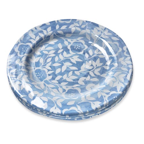 Tag Cote Blue White Flower Melamine Salad Plate Dishwasher Safe In Blue