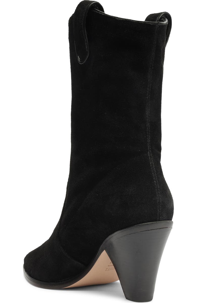 Schutz Mackie Pointed Toe Bootie, Alternate, color, Black