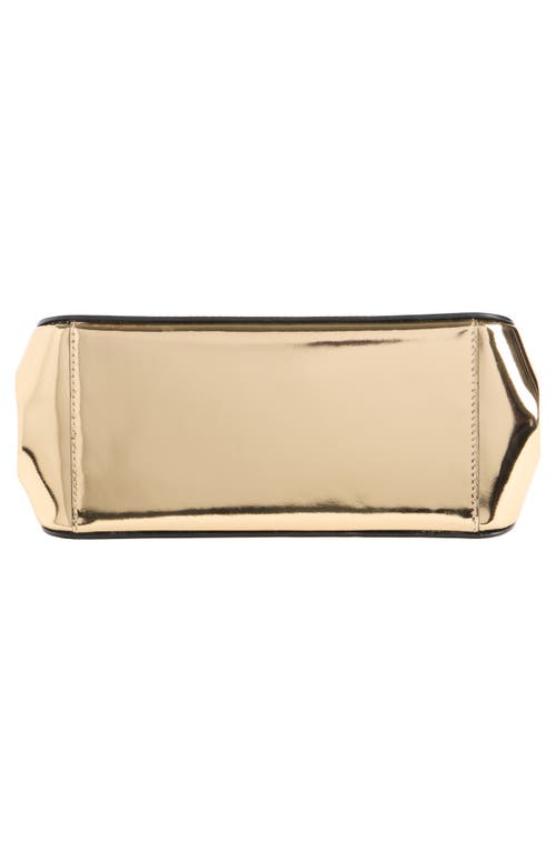 Givenchy Pinch Mini Shoulder Bag In Metallic Leather In Gold