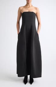 TOTEME Strapless Crepe Balloon Dress
