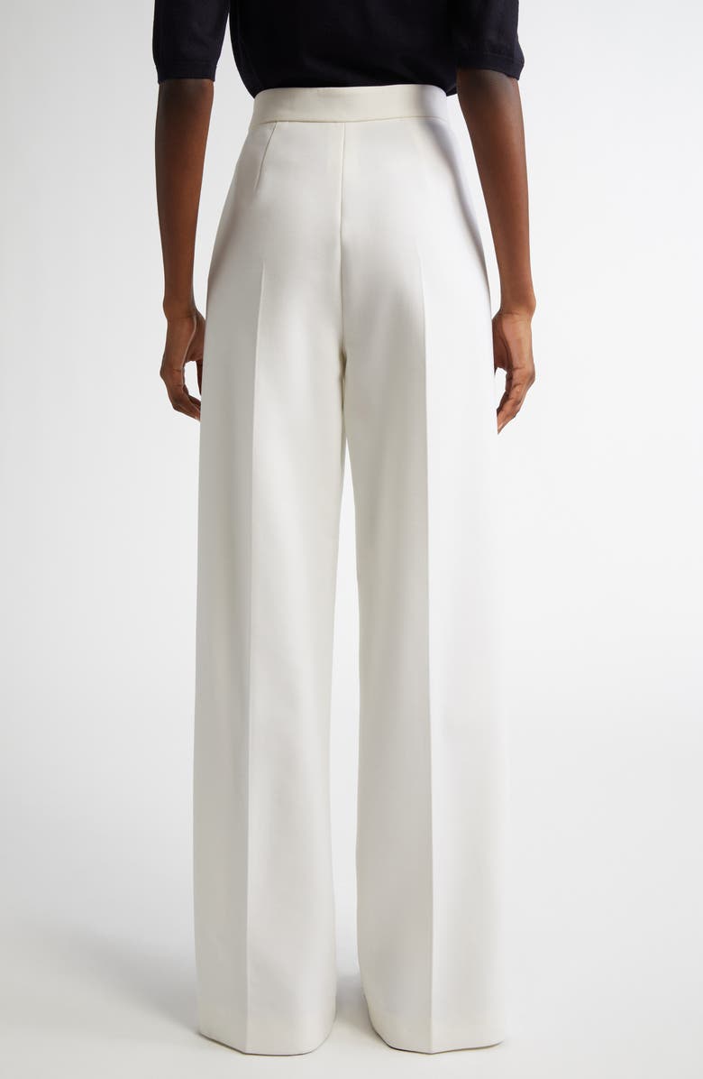Max Mara Polonia Wide Leg Stretch Virgin Wool Canvas Pants, Alternate, color, 