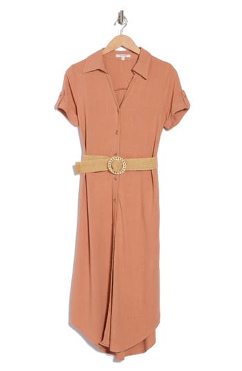 Zoe And Claire Belted Shirtdress