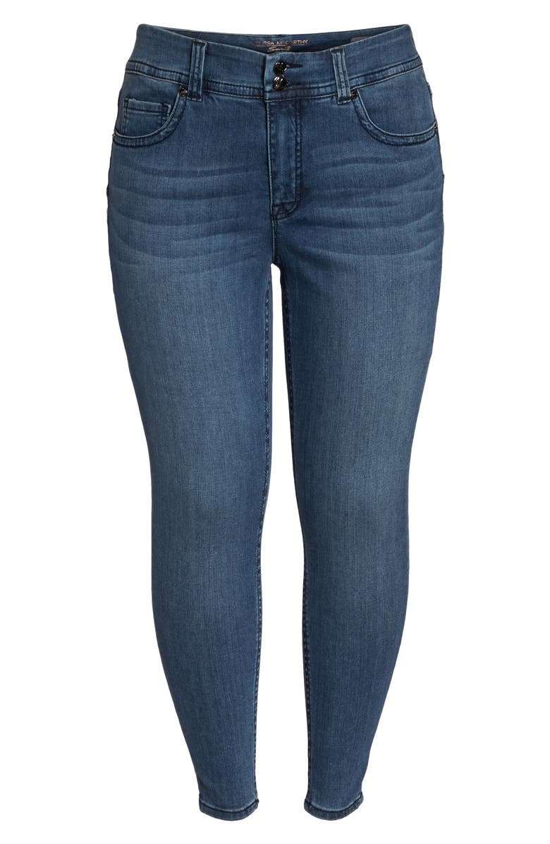 Melissa McCarthy Seven7 Distressed High Waist Stretch Pencil Jeans, Main, color,