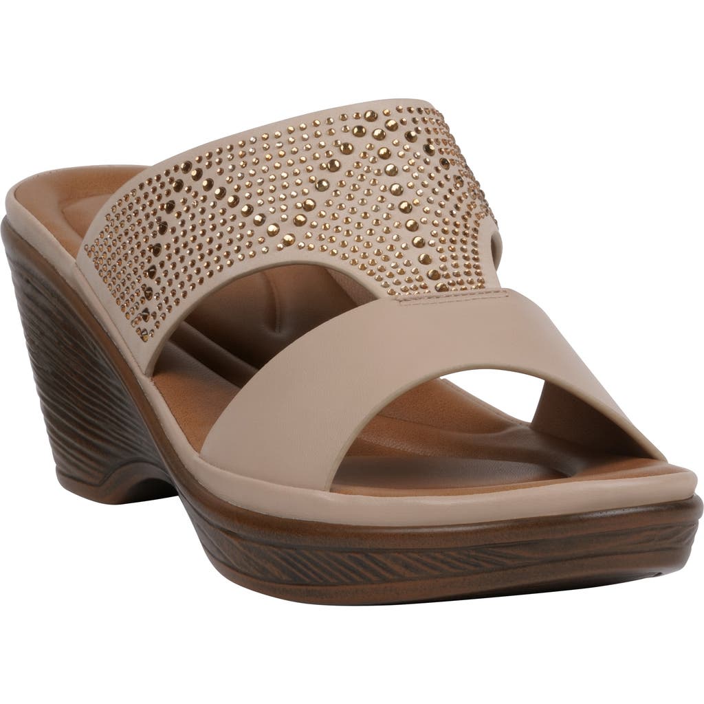 Gc Shoes Everi Wedge Sandal In Beige