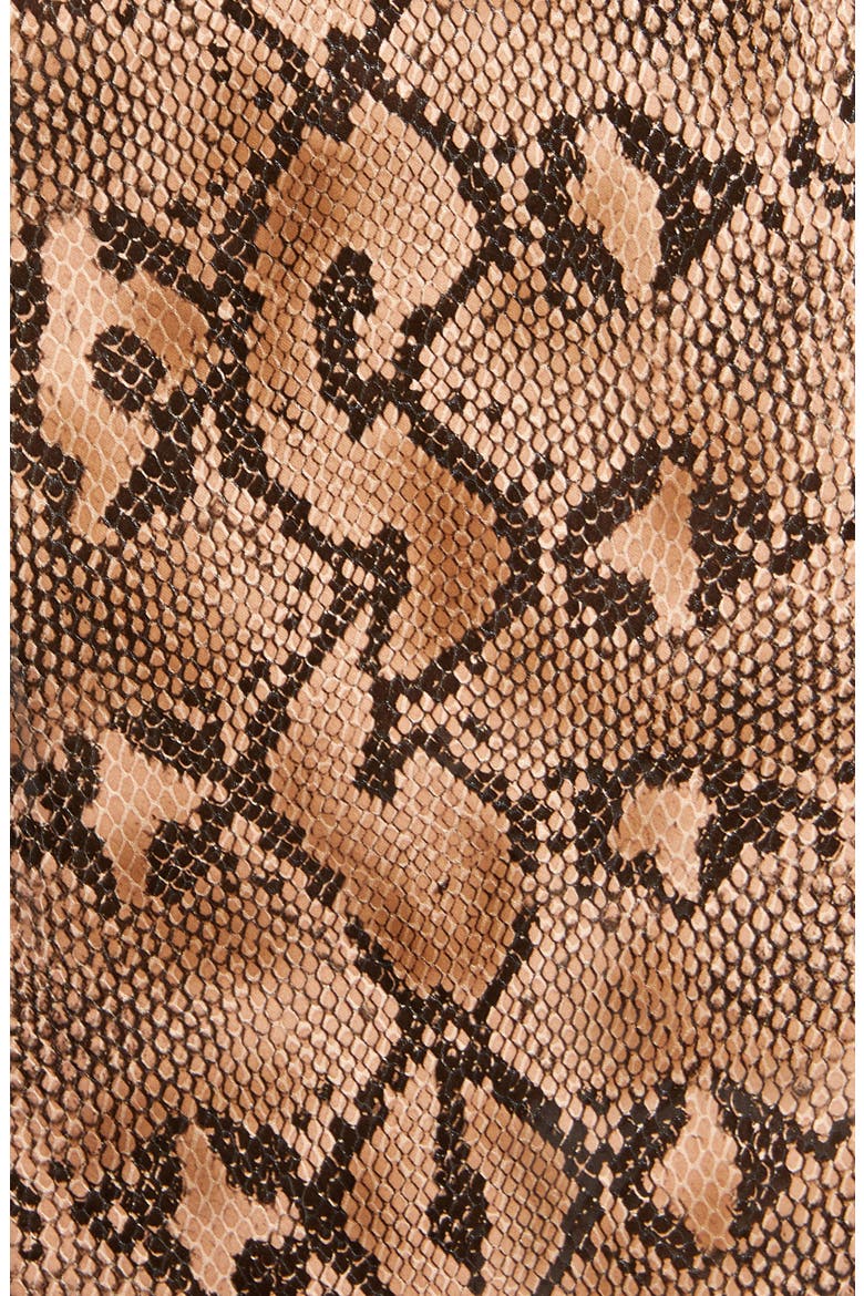 Snakeskin Faux Leather Trench Coat, Alternate, color, ANACONDUH