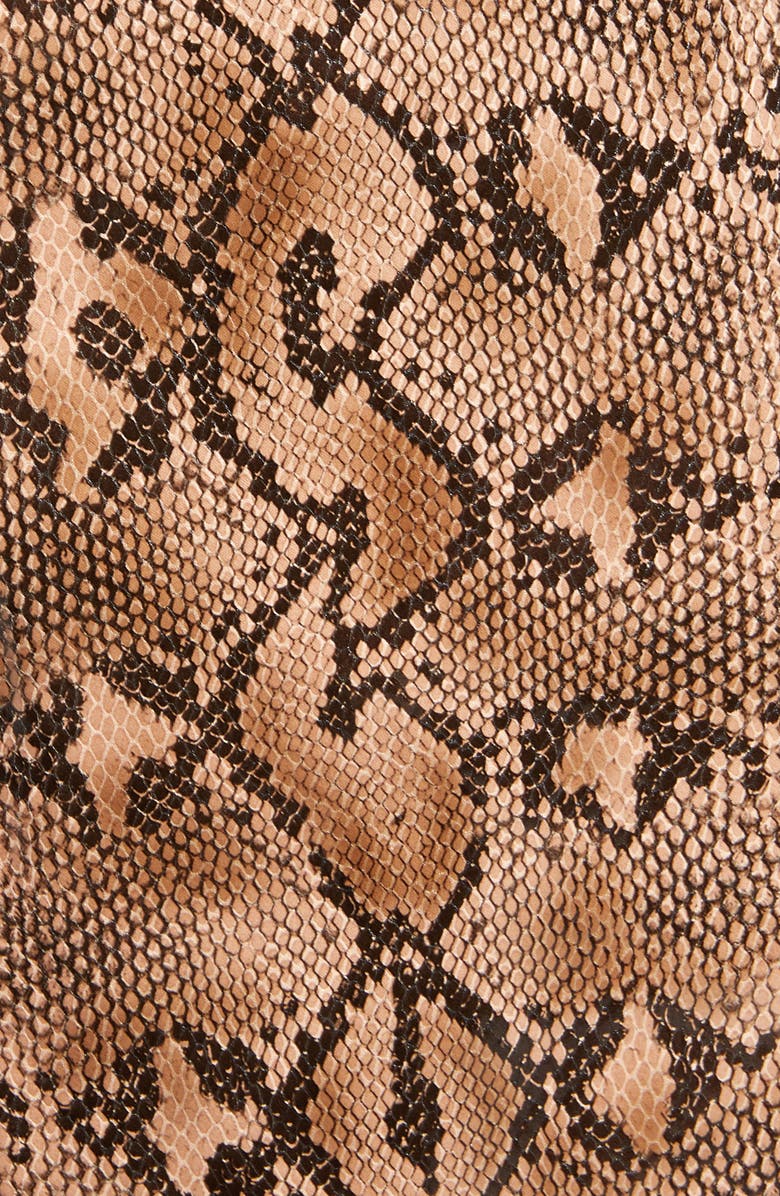 BLANKNYC Snakeskin Faux Leather Trench Coat, Alternate, color, 