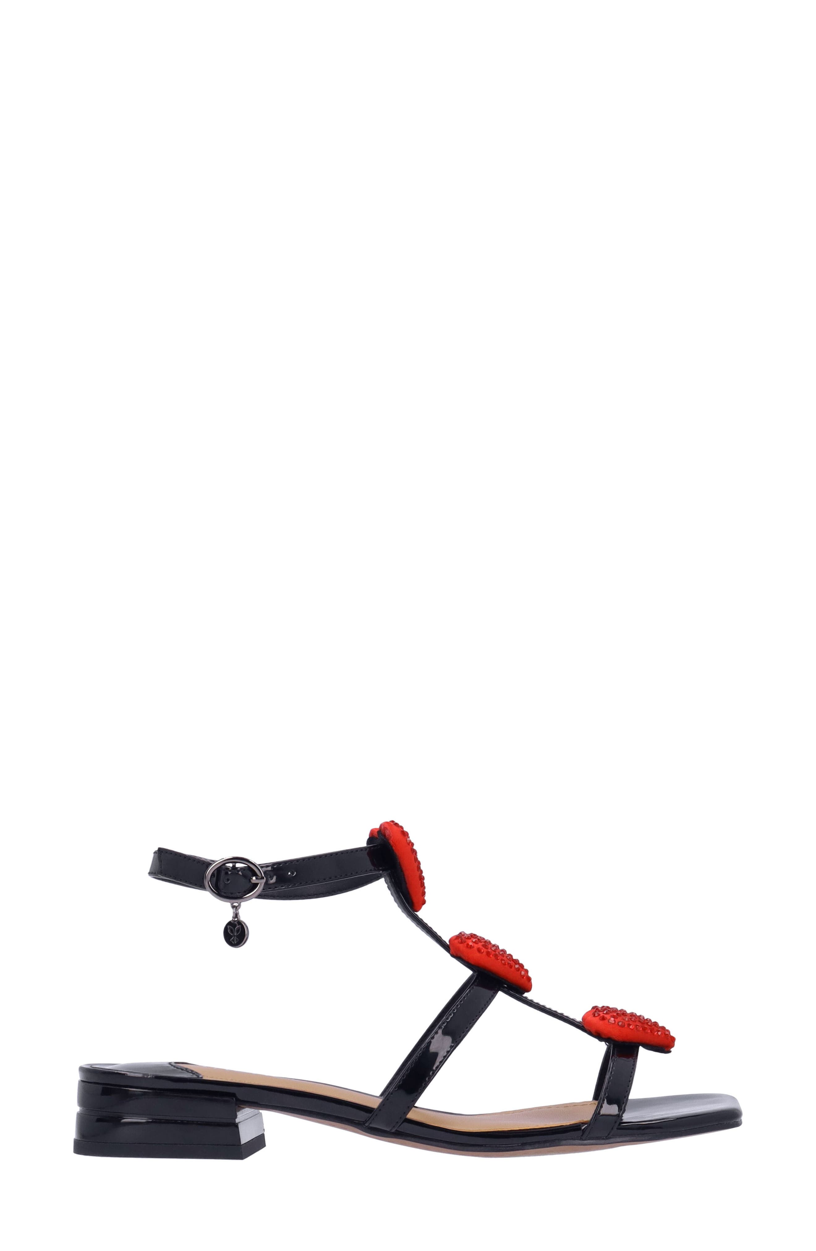 J. Reneé Heartly Strappy Sandal, Alternate, color, Black