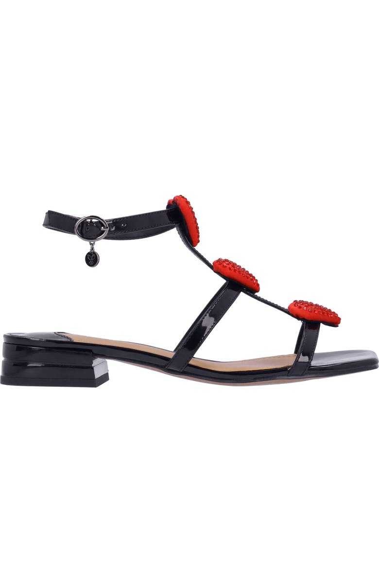 J. Reneé Heartly Strappy Sandal, Alternate, color, Black
