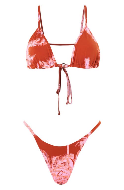 Maaji Palms Reversible Bikini Bottoms In Multi