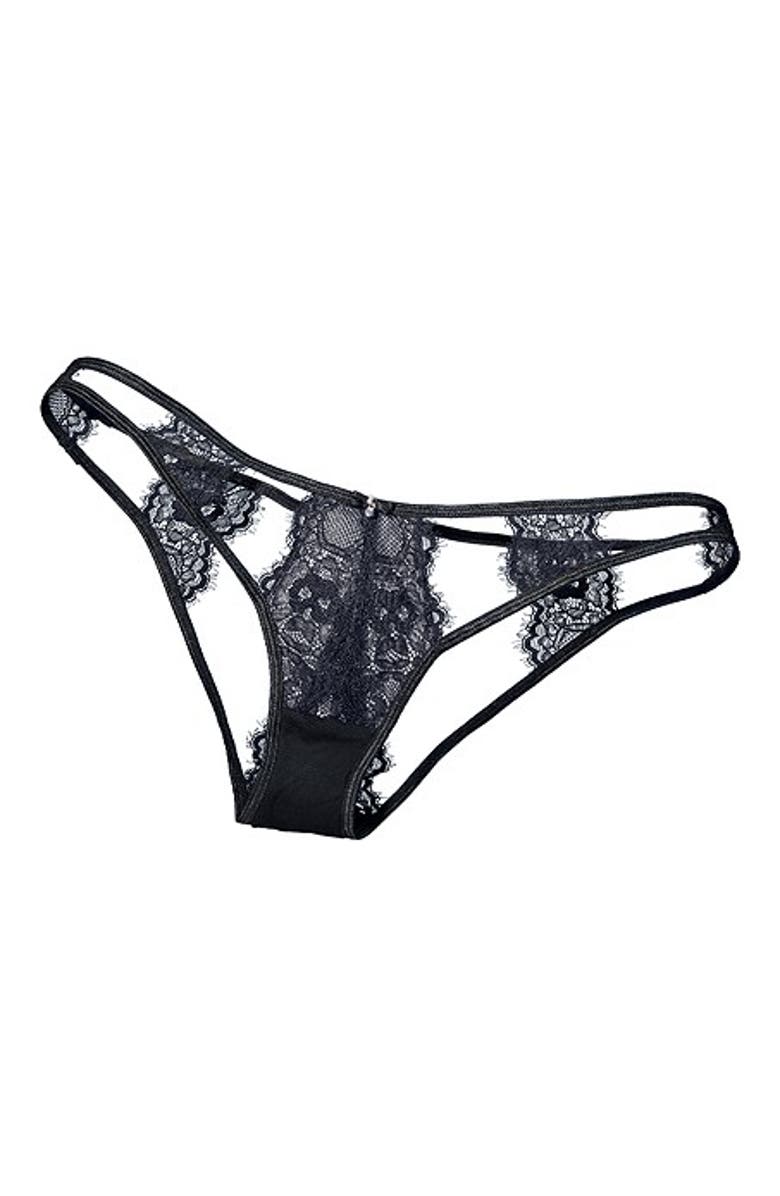 LASCANA Women's Lace Cut Out Thong, Main, color,