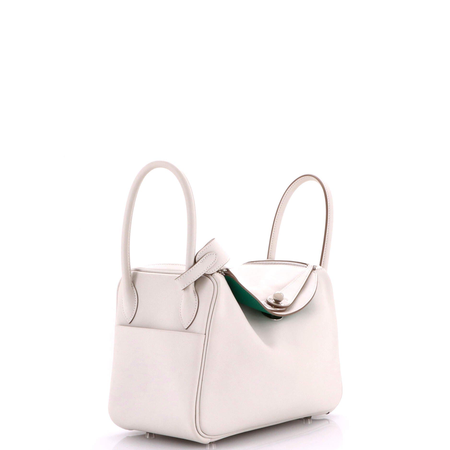 Pre-Owned Hermes Lindy Bag Verso Swift 26, Alternate, color, Verso - Gris Pale/Vert Vertigo