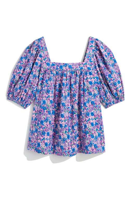Vineyard Vines Short Sleeve Cotton Seersucker Top In Helen Floral Sm