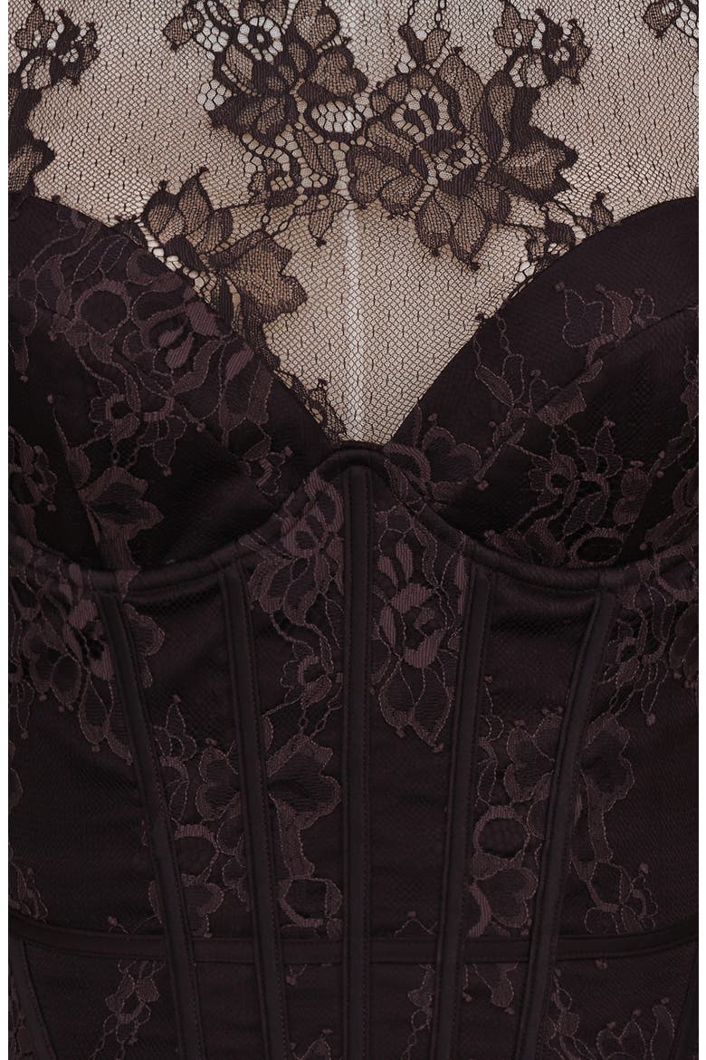 Serida Lace Corset Top, Alternate, color, CHOCOLATE BROWN