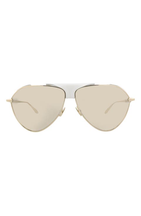 62mm Polarized Oversize Aviator Sunglasses