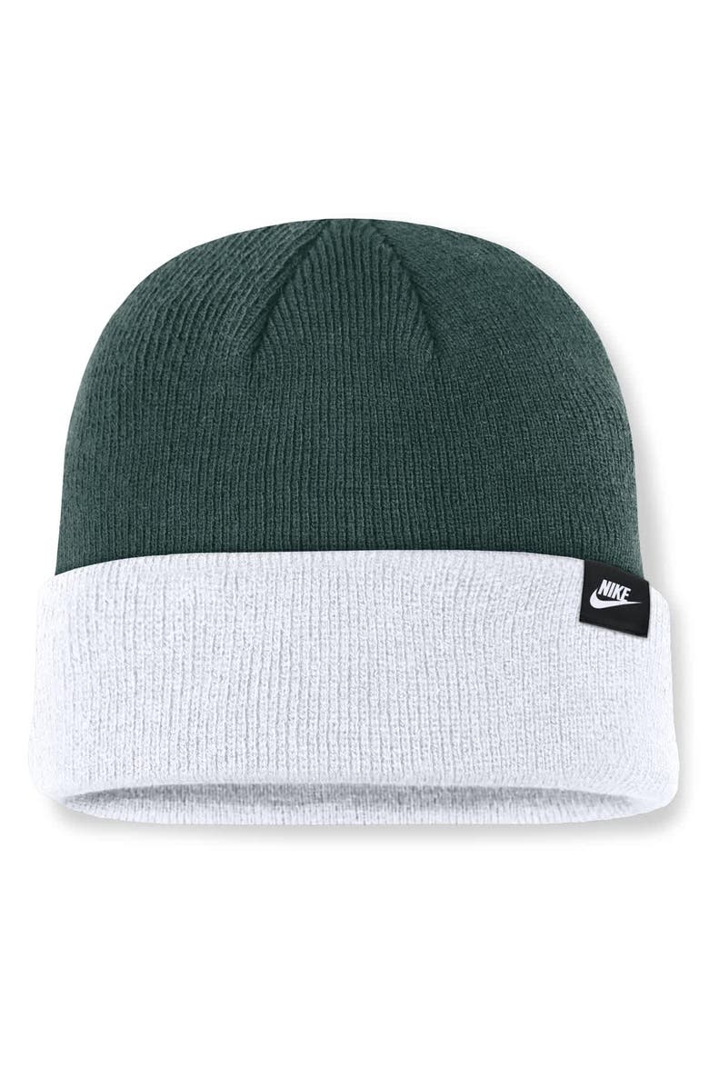 Nike Men's Nike Green/White Michigan State Spartans Legacy Terra Cuffed Knit Hat, Alternate, color, Green