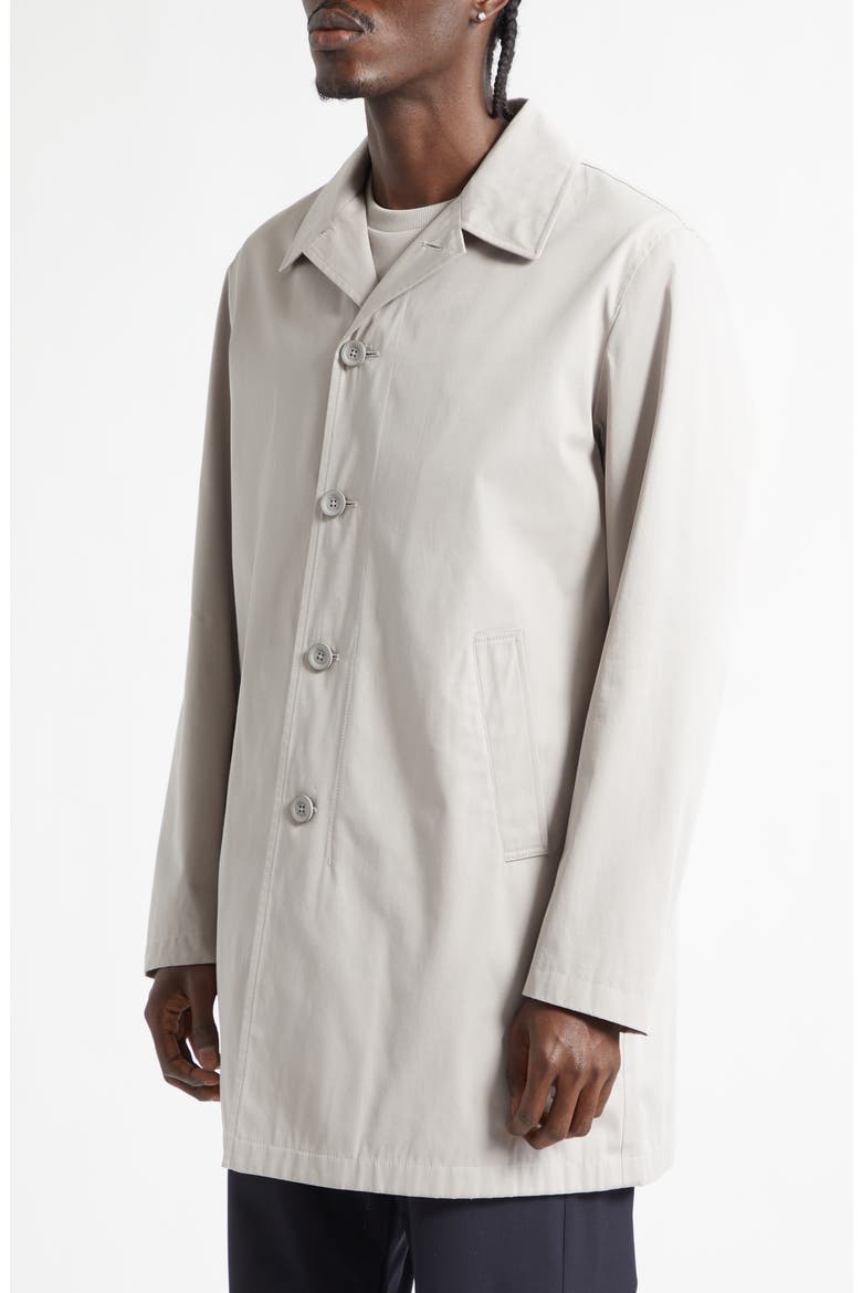 Dean Single Breasted Water Resistant Cotton Gabardine Trench Coat, Alternate, color, PEARL GRAY