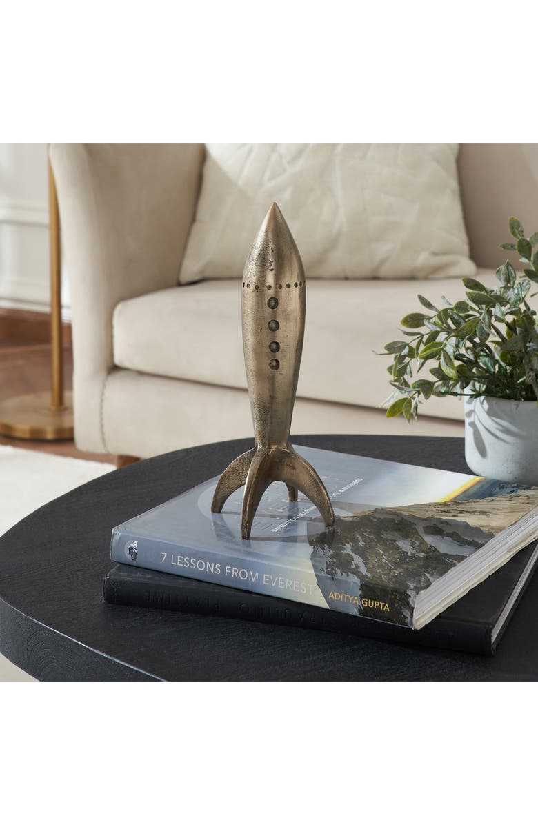 Renwil Brooks Rocket Statue, Alternate, color, Gold