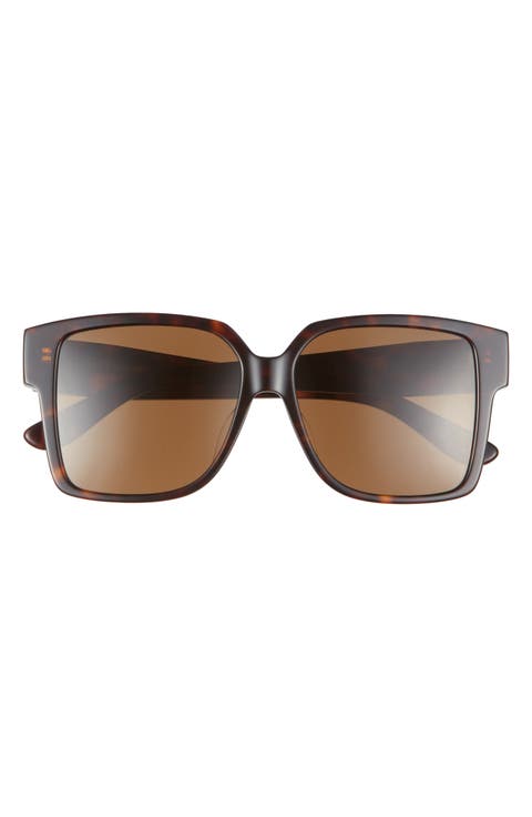 56mm Square Sunglasses