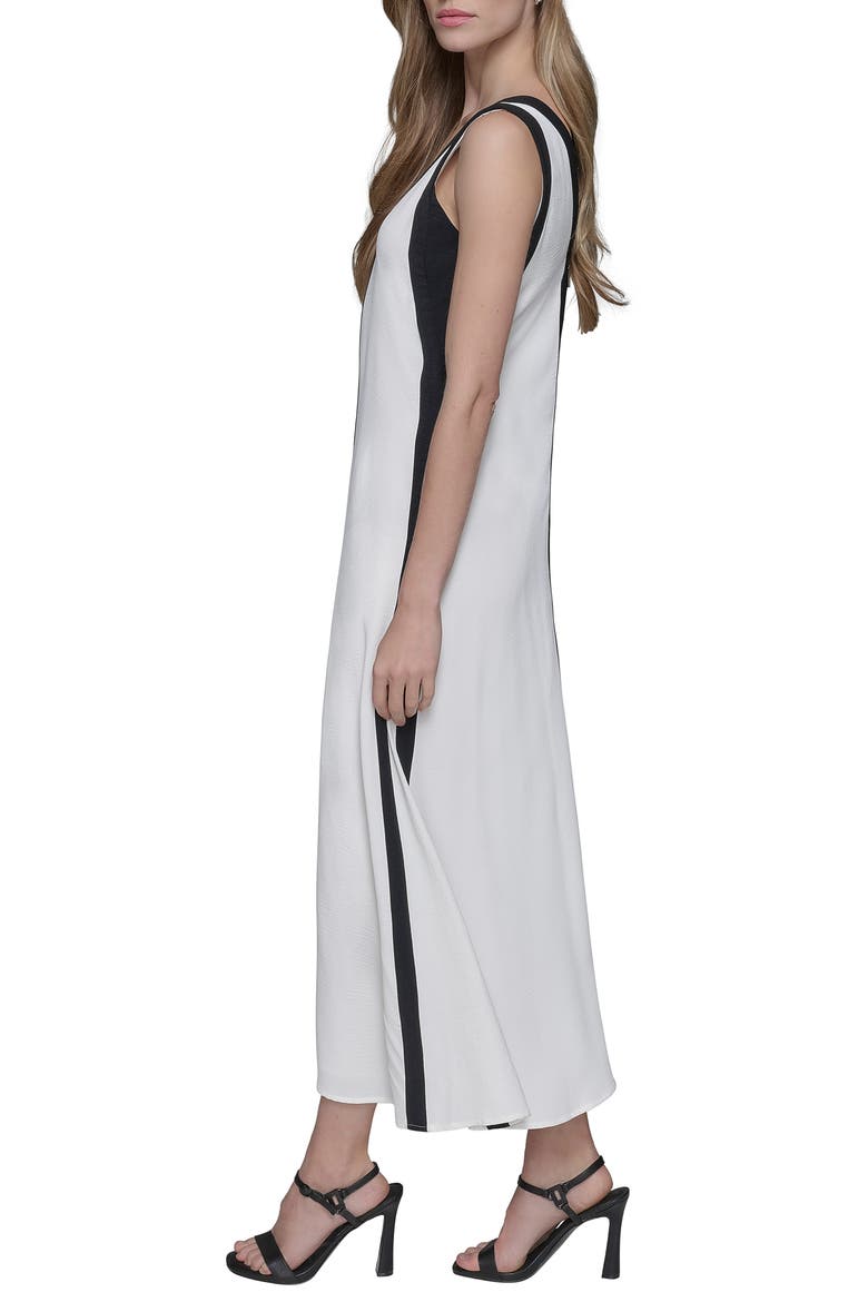 Aero Wash Colorblock A-Line Dress, Alternate, color, SOFT WHITE BLACK
