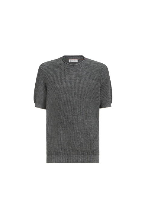 Linen and cotton T-shirt