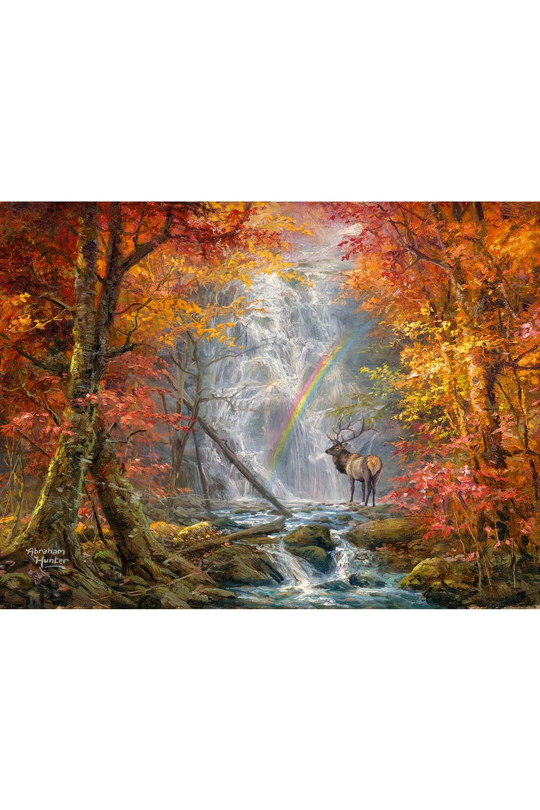 Wapiti Falls 500 piece Jigsaw Puzzle for Adults, Alternate, color, Multicolor