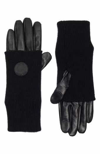 MICHAEL Michael Kors Foldover Cuff Leather Gloves