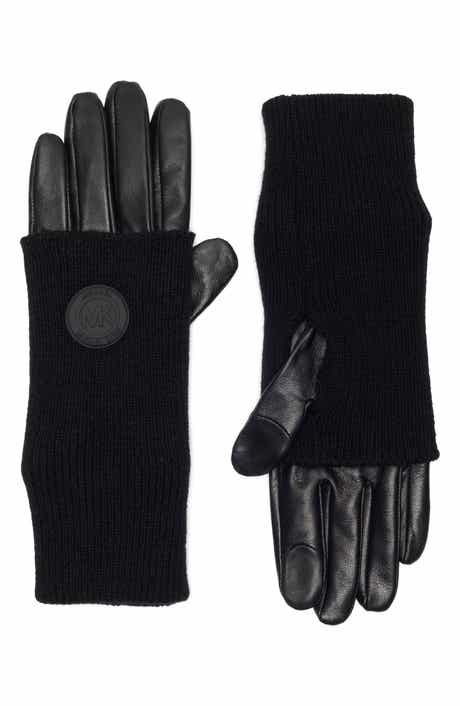 MICHAEL Michael Kors Foldover Cuff Leather Gloves