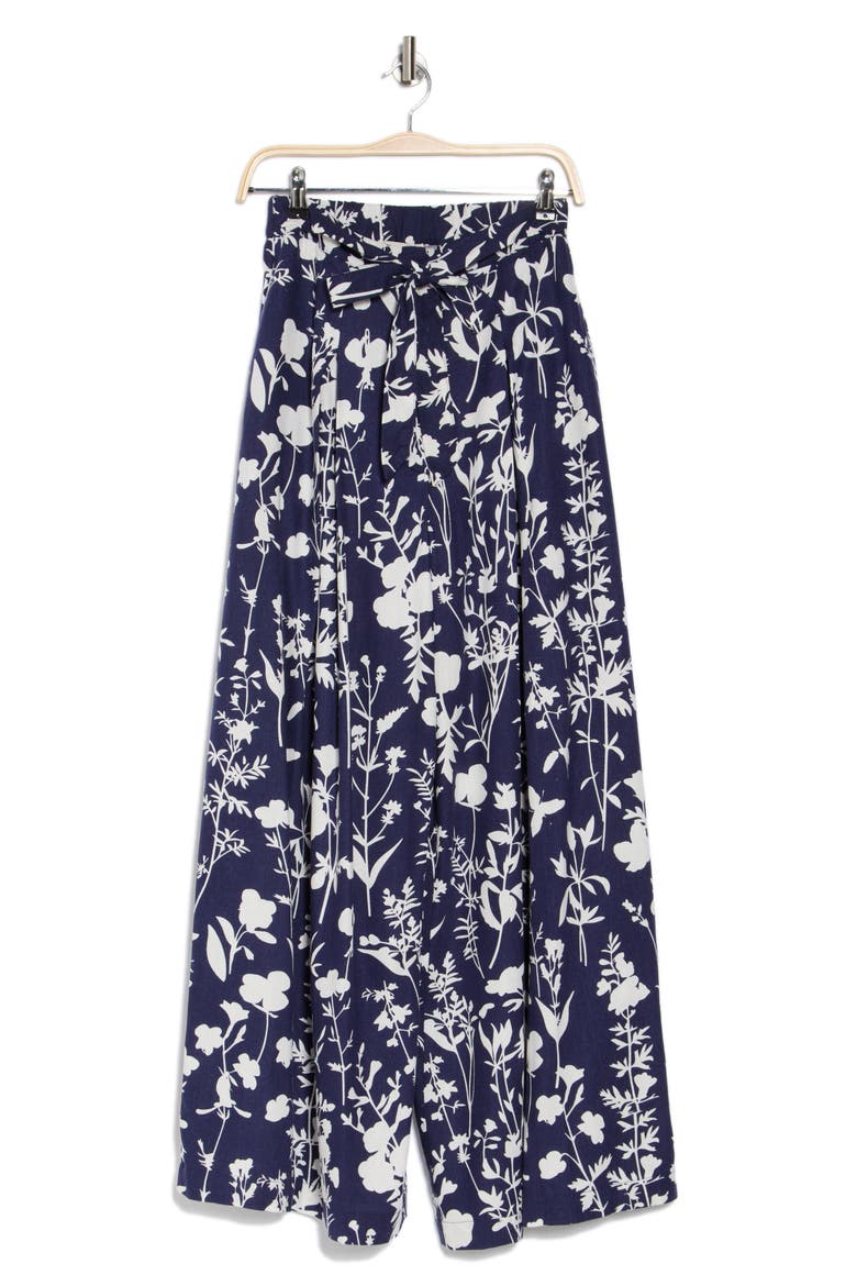 Cleo Printed Wide Leg Pants, Alternate, color, CLEO FLOWERS NAVY