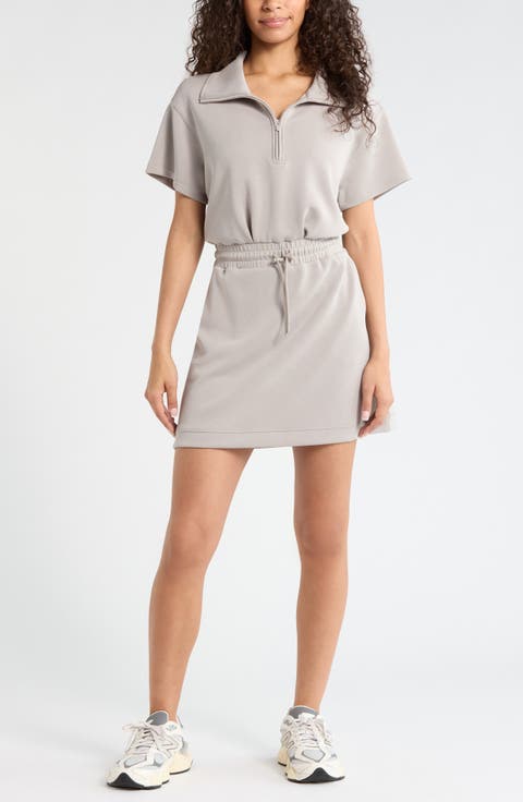 Ultra Soft Knit Quarter Zip Dress