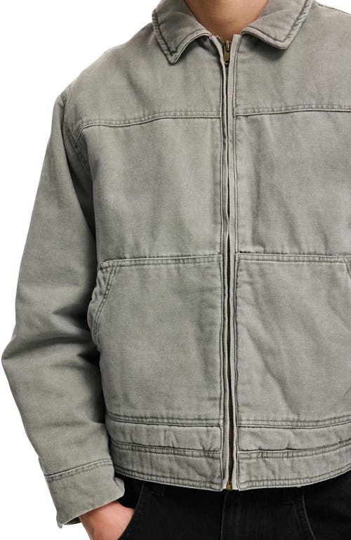 Cotton On Cropped Worker Jacket In Gray