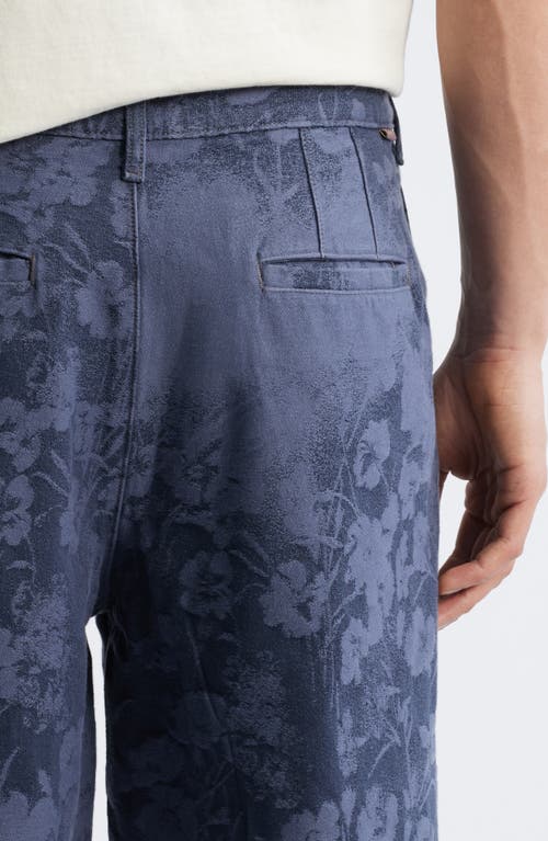 Paul Smith Men's Tapered Trouser Floral Pattern In 46_indigo