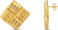 SHYMI Textured Square Statement Earrings