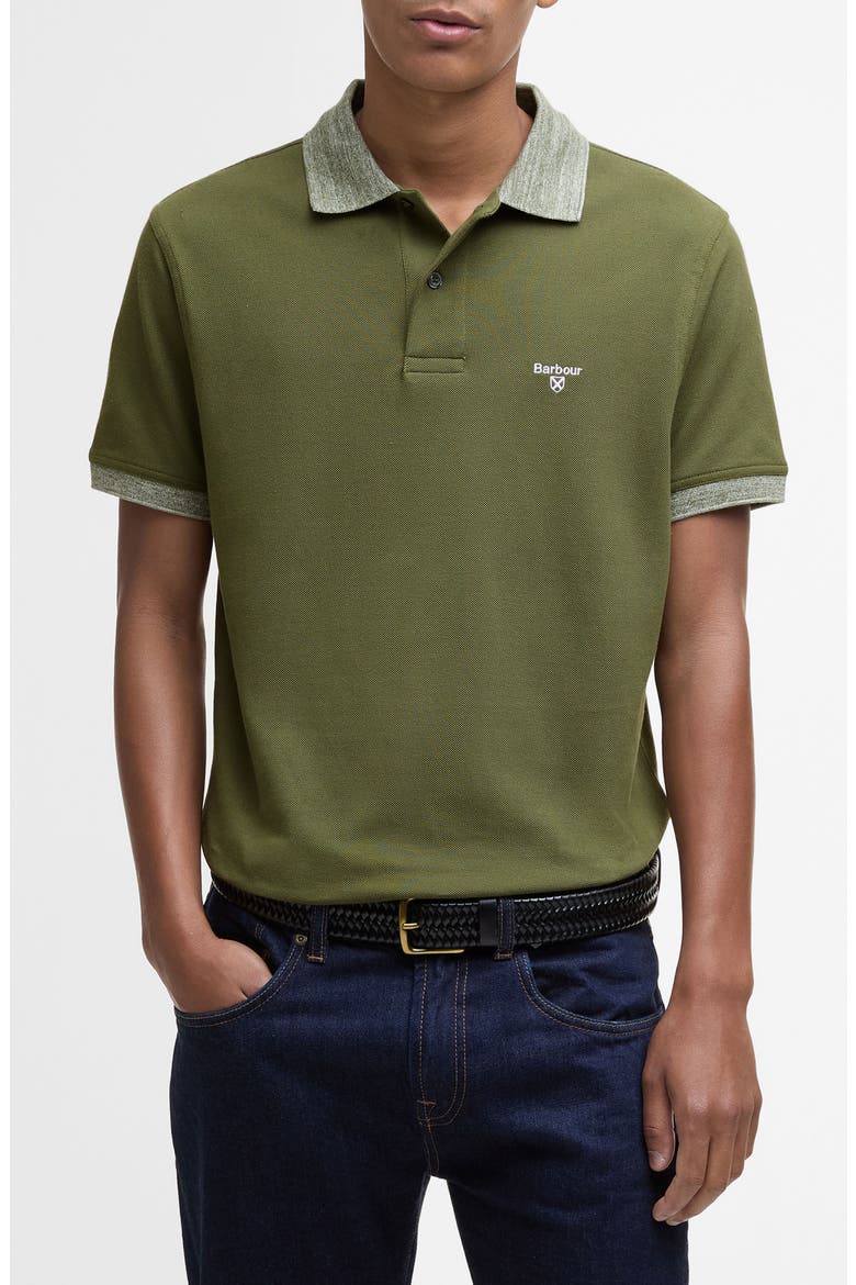 Marlton Tailored Fit Polo, Main, color, WINTER MOSS
