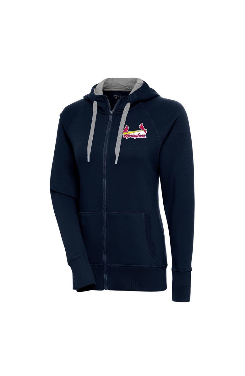 ANTIGUA Women's Antigua  Navy Springfield Cardinals Victory Full-Zip Hoodie, Main, color, 